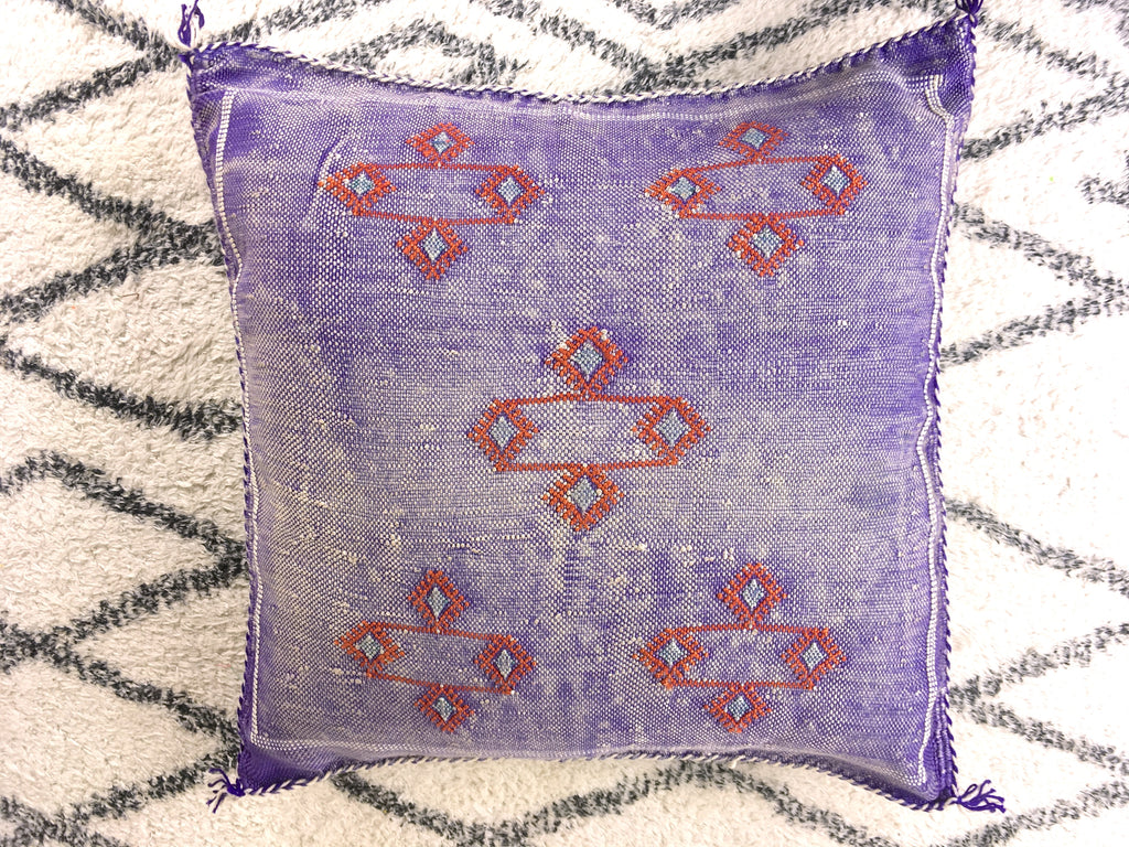 Cactus Silk Cushion-Violet