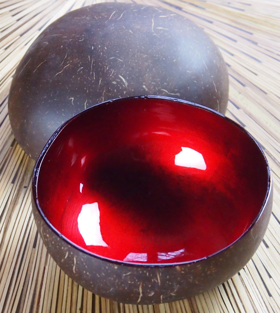 Coconut Shell Bowl-Red