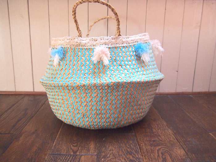 Natural Seagrass Belly Basket