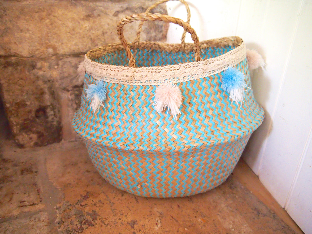 Natural Seagrass Belly Basket