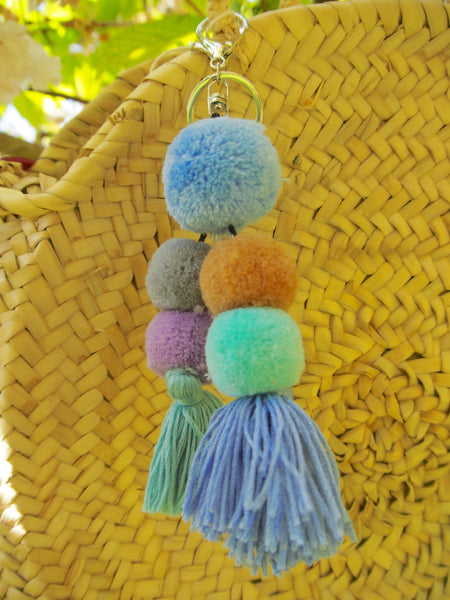 Pom Pom Tassel Key ring Bag Charm Medina Trading