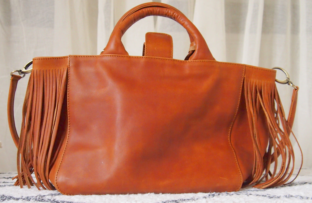 Virginie Darling " Baby Darling" Leather Bag-Natural