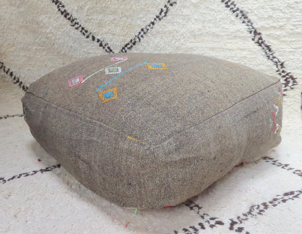 Vintage Moroccan Cactus Silk Floor Cushion 031