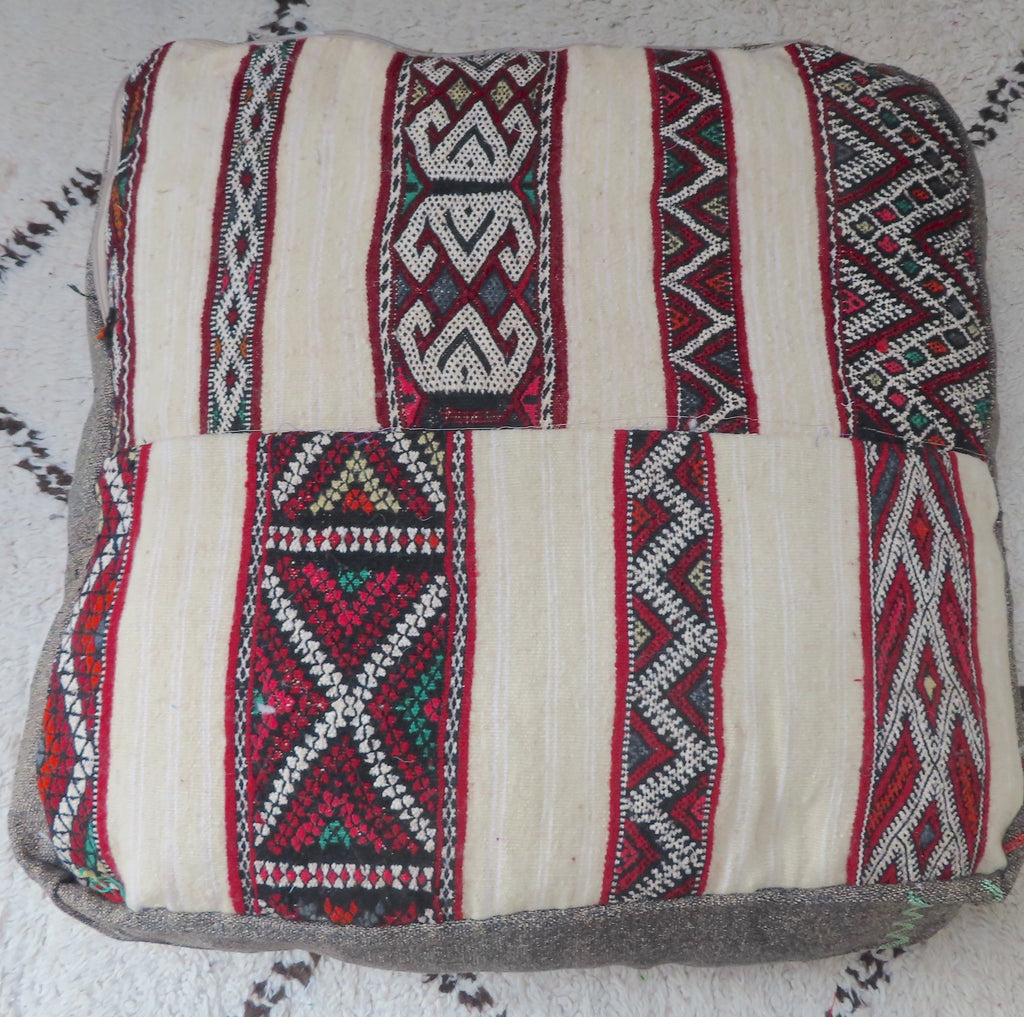 Vintage Moroccan Cactus Silk Floor Cushion 031