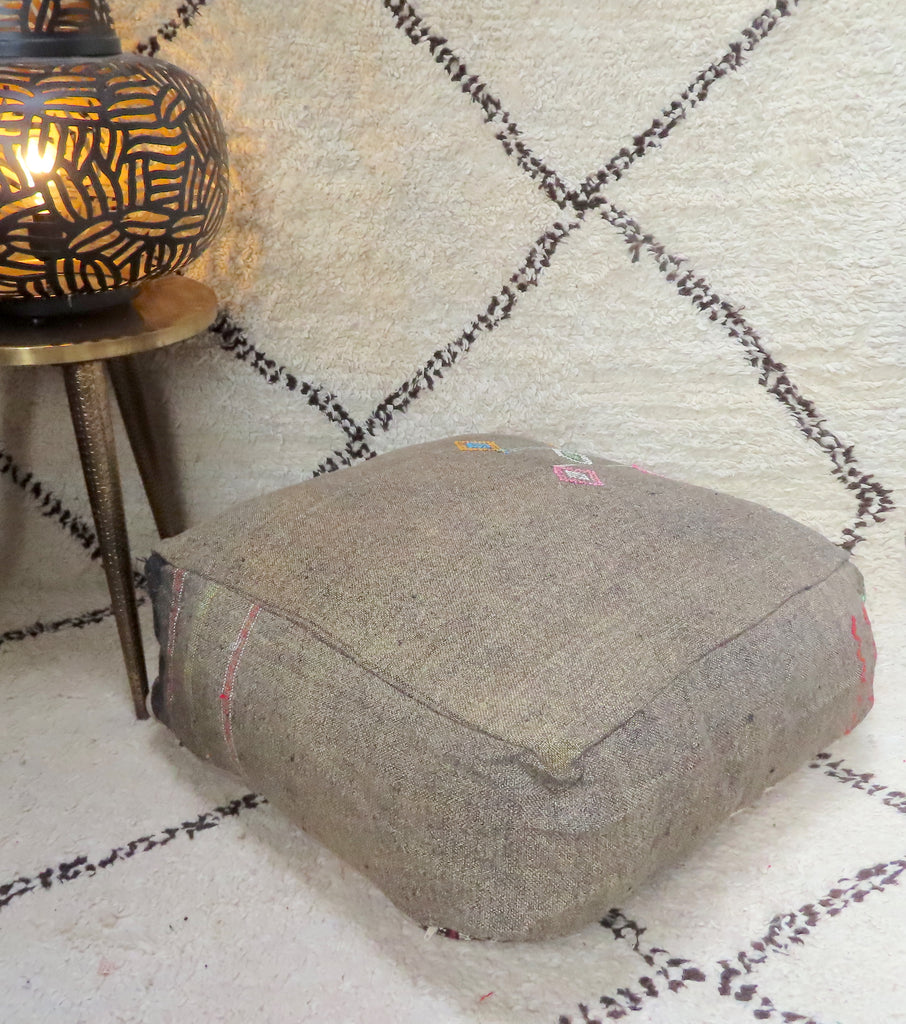 Vintage Moroccan Cactus Silk Floor Cushion 031