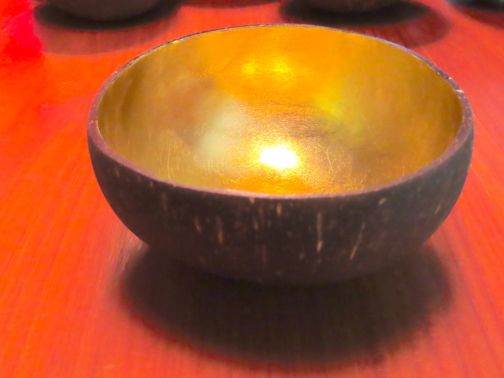 Coconut Shell Bowl-Gold
