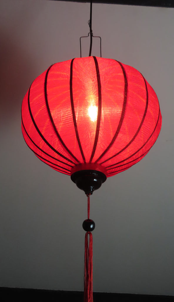 Vietnamese Silk Lantern-Red