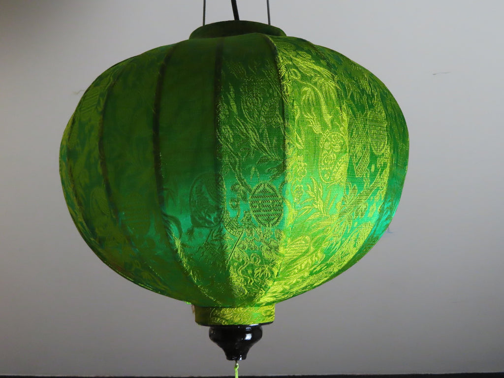 Vietnamese Silk Lantern-Green