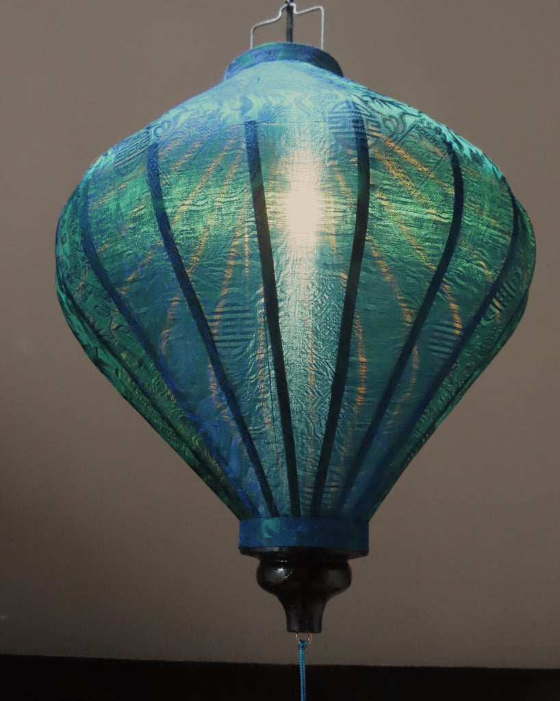Vietnamese Silk Lantern-Kingfisher Green