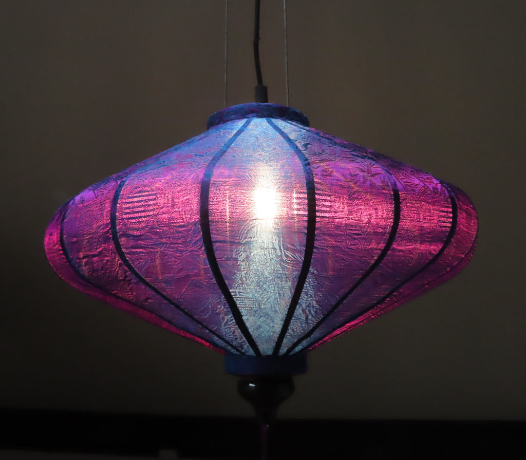 Vietnamese Silk Lantern-Dark Purple