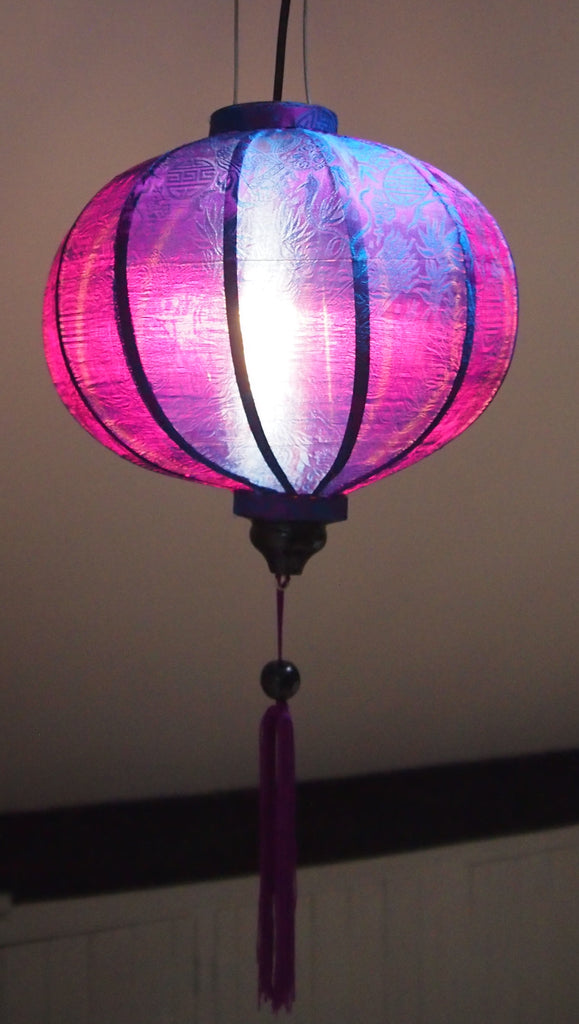 Vietnamese Silk Lantern-Dark Purple