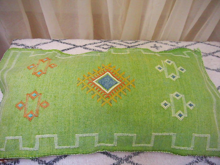 Cactus Silk Cushion-Large -Green