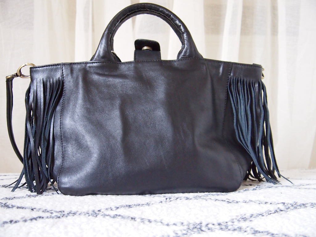 Virginie Darling " Baby Darling" Leather Bag-Black