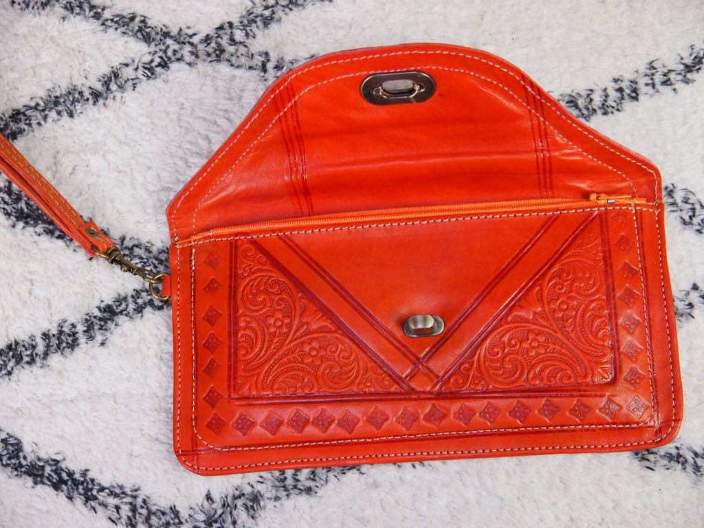 Moroccan Leather Clutch Wallet