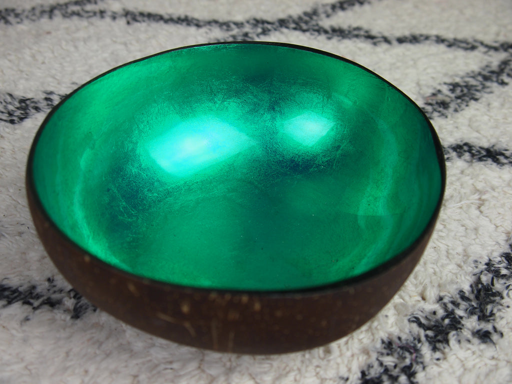 Coconut Shell Bowl-Jade Green
