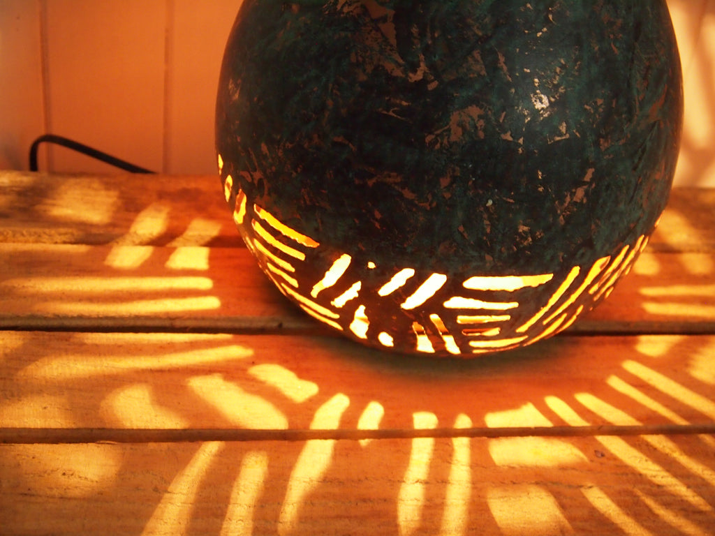 Green Patina Table Lamp-Small